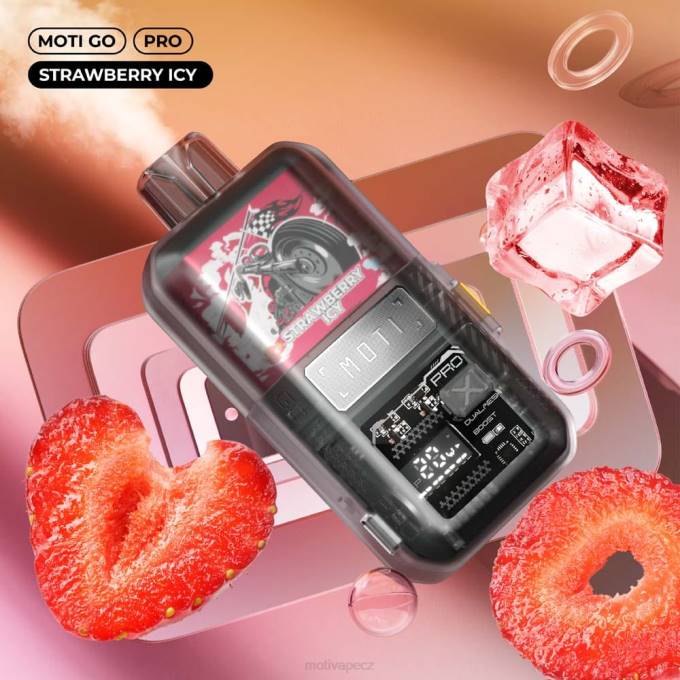 MOTI Go Pro jednorázový výdej (5 %, 12 000 vdechů) jahodový ledový MOTI vape praha V48L22