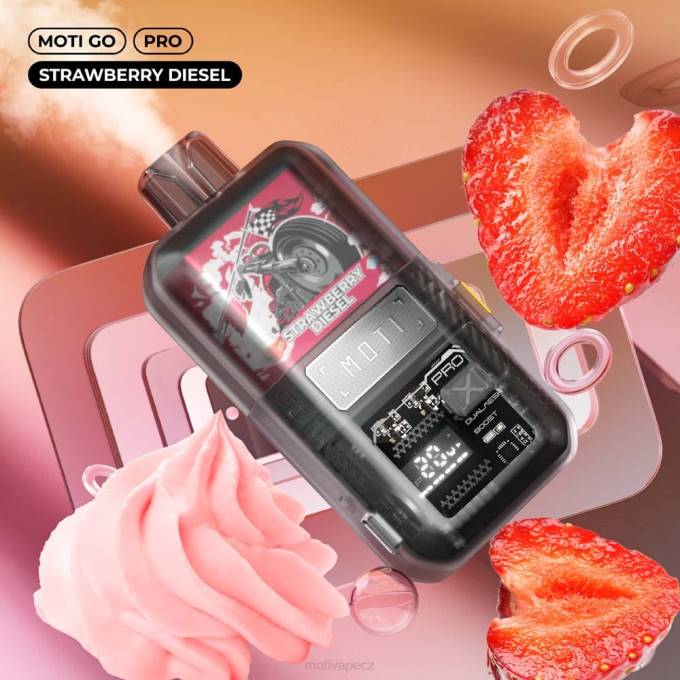 MOTI Go Pro jednorázový výdej (5 %, 12 000 vdechů) jahodová nafta MOTI vape cz V48L21