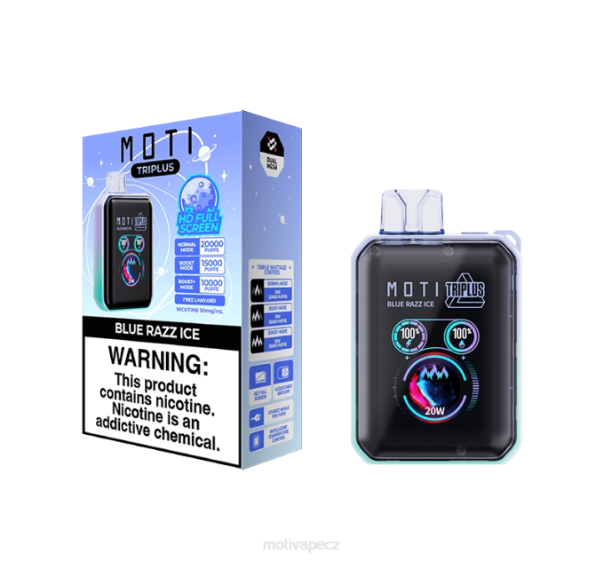 MOTI Triplus 20 000 jednorázových výparů (5 %, 20 000 vdechů) melounový led MOTI vape amazon V48L10