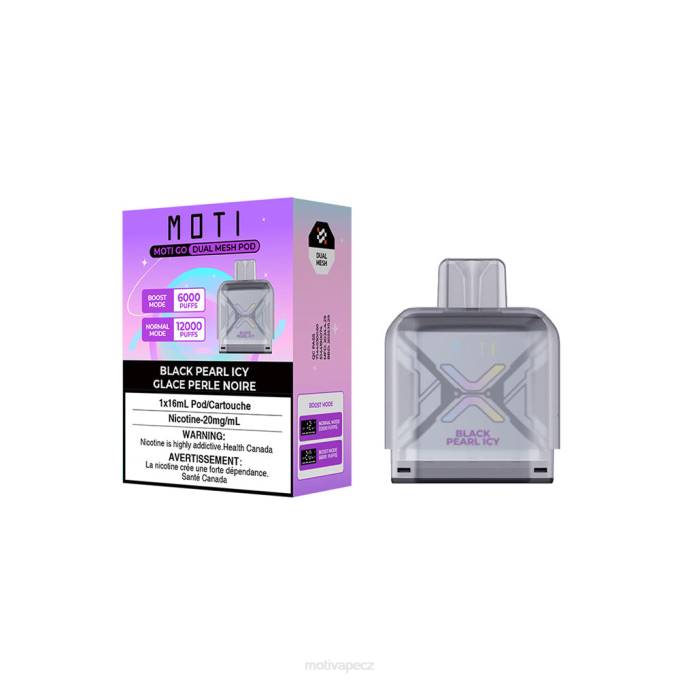 MOTI Go Pro jednorázový pod černá perla ledová MOTI vape puffs cz V48L97