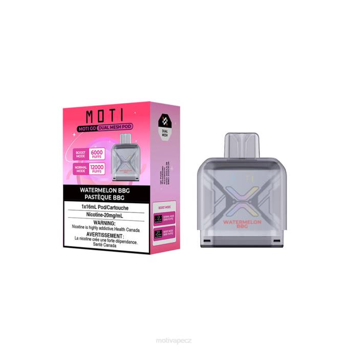MOTI Go Pro jednorázový pod melounová žvýkačka MOTI vape praha V48L92