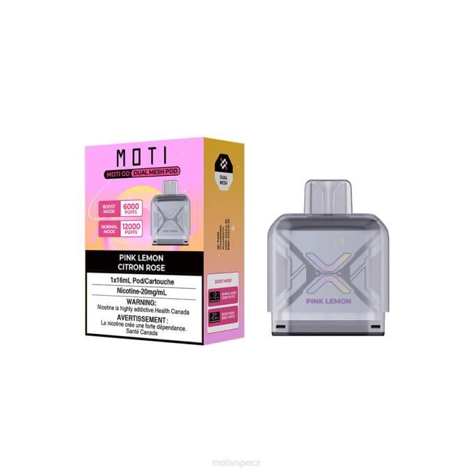 MOTI Go Pro jednorázový pod růžový citron MOTI vape puffs cz V48L87