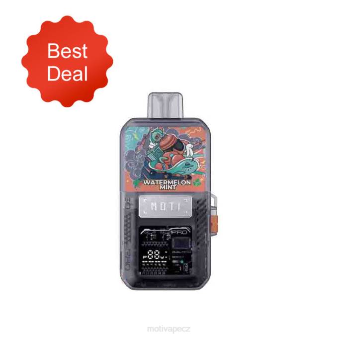 MOTI Go Pro jednorázový pod+zařízení kyselý jablečný led MOTI vape puffs cz V48L77